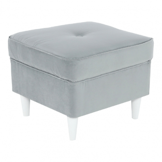 Taburet, světle šedá / bílá, RUFINO