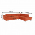 Rohová rozkládací sedačka, terakota, pravá, LEGAS