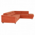 Rohová rozkládací sedačka, terakota, pravá, LEGAS