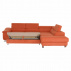 Rohová rozkládací sedačka, terakota, pravá, LEGAS