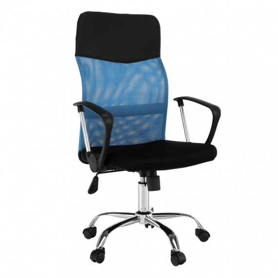 Kancelářské křeslo, modrá / černá, TC3-973M 2 NEW
