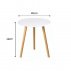 Příruční stolek, bílá / přírodní, PAMINO
