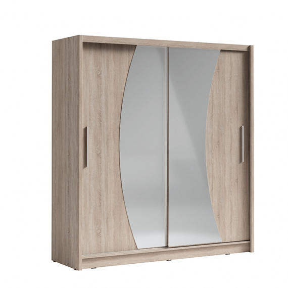 Skříň s posuvnými dveřmi, dub sonoma, BIRGAMO TYP 2