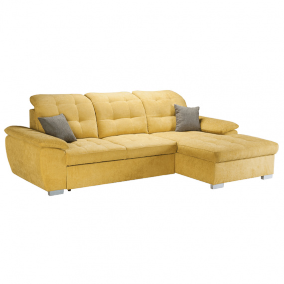 Sedací souprava, hořčicová, pravá, EVANGELIN