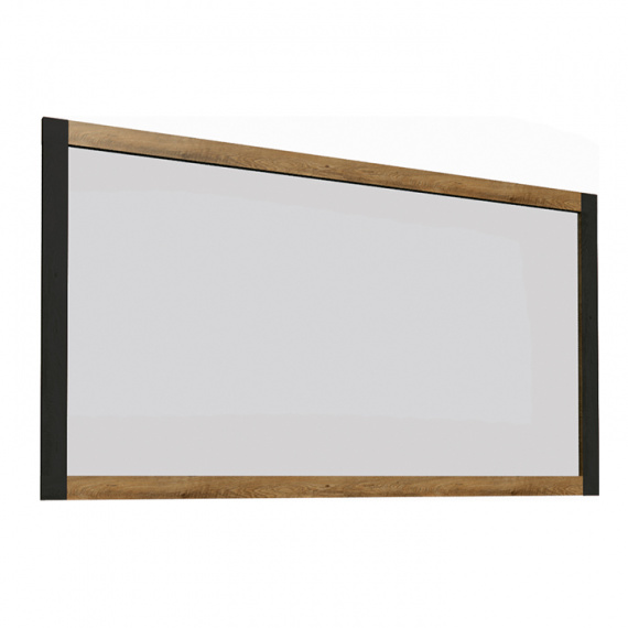 Zrcadlo, dub lefkas tmavý/smooth šedý, MONTANA LS