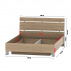 Postel s úložným prostorem, dub sonoma, 160x200, LUNA