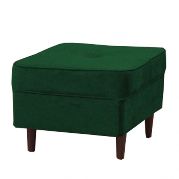 Moderní taburet, zelená/ořech, RUFINO