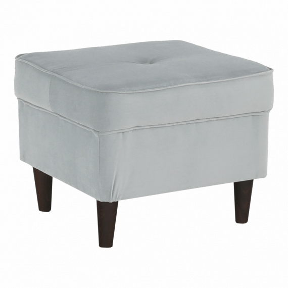 Moderní taburet, světlešedá/ořech, RUFINO