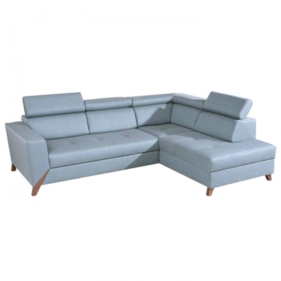 Sedací souprava, mentolová/ořech, pravá, KONKORD