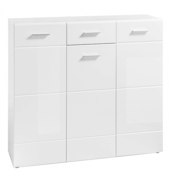 Botník, bílá / extra vysoký lesk, NORLAN 3