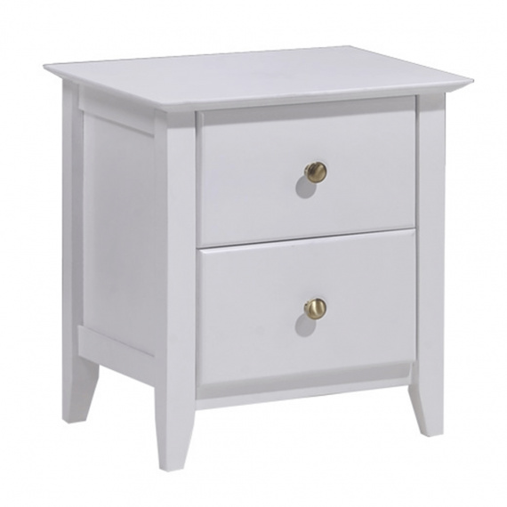 Noční stolek, bílá, JAVA 3