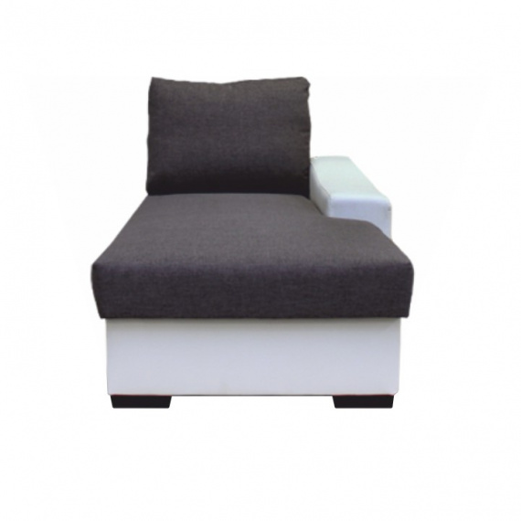 Otoman s úložným prostorem, bílá / šedá, pravý, OREGON 02-OTOM