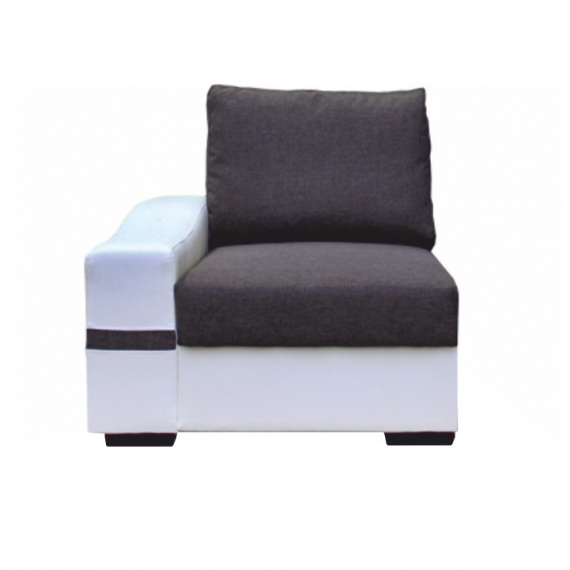 1-sed, bílá / šedá, levý, OREGON 04-1SED + BOK