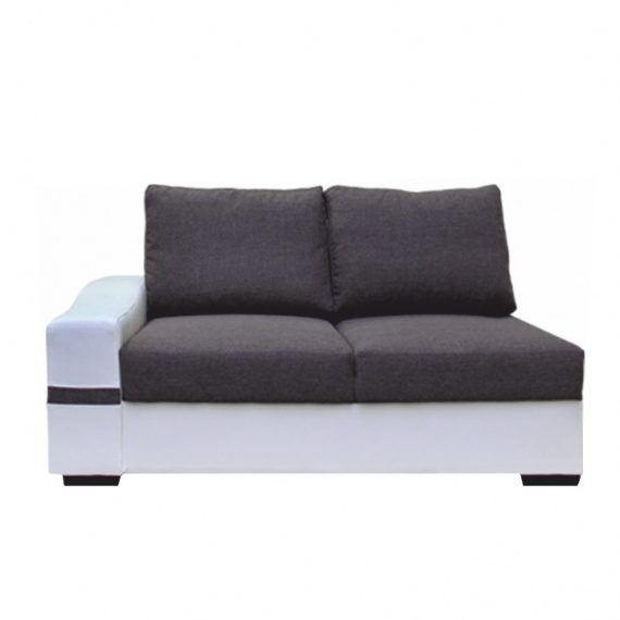 2-sed, bílá / šedá, levý, OREGON 07-2SED + BOK