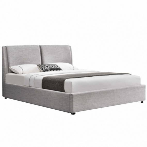Postel s úložným prostorem, šedá látka, 160x200, GULIA 2 NEW