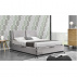 Postel s úložným prostorem, šedá látka, 160x200, GULIA 2 NEW