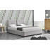 Postel s úložným prostorem, šedá látka, 180x200, GULIA 2 NEW