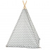 Dětský stan-teepee, šedá / bílá / vzor, Etent