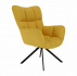 Designové otočné křeslo, žlutá/černá, KOMODO