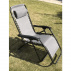 Zahradní polohovací křeslo, světle šedá, GERALD