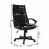 Kancelářské křeslo, černá ekokůže, GOTHEL