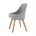 Jídelní židle, šedá/buk, TEZA