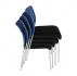 Zasedací židle, modrá/černá/chrom, ALTAN