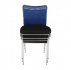 Zasedací židle, modrá/černá/chrom, ALTAN