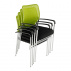 Zasedací židle, zelená/černá, UMUT