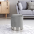 Taburet, šedá Velvet látka/stříbrná chrom, DARON