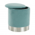 Taburet, zelená-mentol Velvet látka/stříbrná chrom, Daron