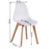 Jídelní židle, bílá/buk, AYNA