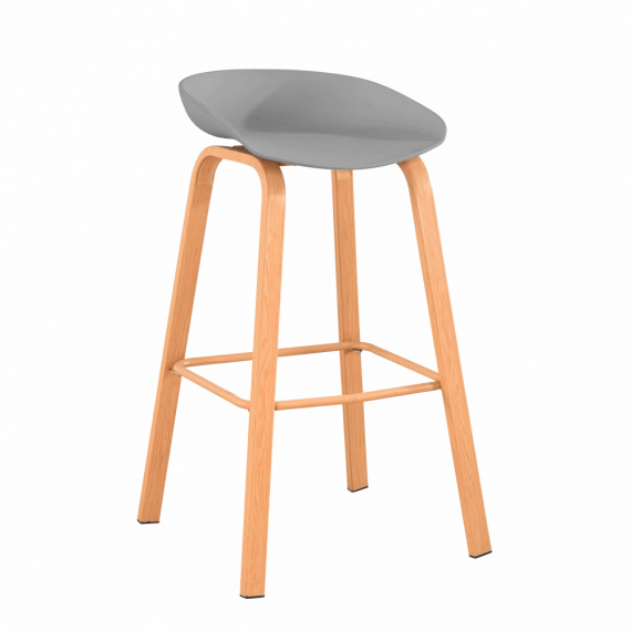 Barová židle, šedá/přírodní, BRAGA