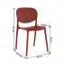 Židle, červená, FEDRA