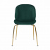 Židle, zelená/gold chrom-zlatá, PORTIA