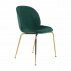 Židle, zelená/gold chrom-zlatá, PORTIA