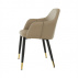 Křeslo, šedohnědá taupe / černá / zlatá, KARAT