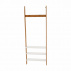 Věšák s policemi, bílá / bambus, MARIKE TYP 2