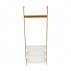 Věšák s policemi, bílá / bambus, MARIKE TYP 2