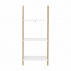 Regál, bílá / bambus, GAPA TYP 1
