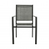 Zahradní stohovatelná židle, šedá / černá, TELMA