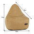 Sedací vak, béžová látka, RIMINO TYP 1