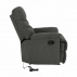 Masážní polohovací křeslo, šedá látka, LAMBERT