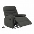 Masážní polohovací křeslo, šedá látka, LAMBERT