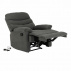 Masážní polohovací křeslo, šedá látka, LAMBERT
