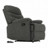 Masážní polohovací křeslo, šedá látka, LAMBERT