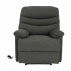 Masážní polohovací křeslo, šedá látka, LAMBERT
