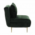 Rozkládací křeslo, zelená Velvet látka / gold chrom zlatý, MILIN