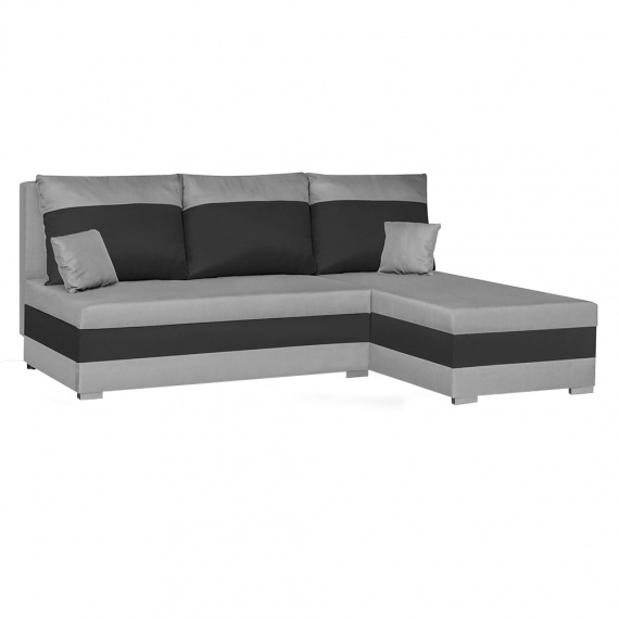 Sedací souprava, světlešedá/černá, GABO