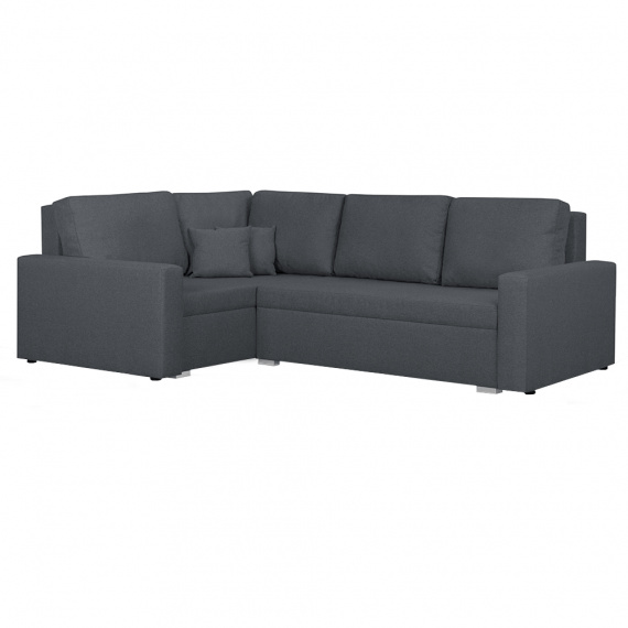 Sedací souprava, šedá, levá, MILOR